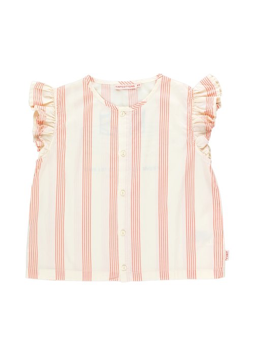 TINYCOTTONS TINYCOTTONS SEA TABLE LINES CROP BLOUSE _ 10 Y/140