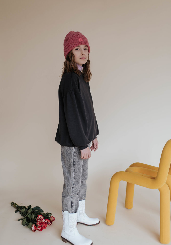 Repose ams 54. knit hat, pinkish coral