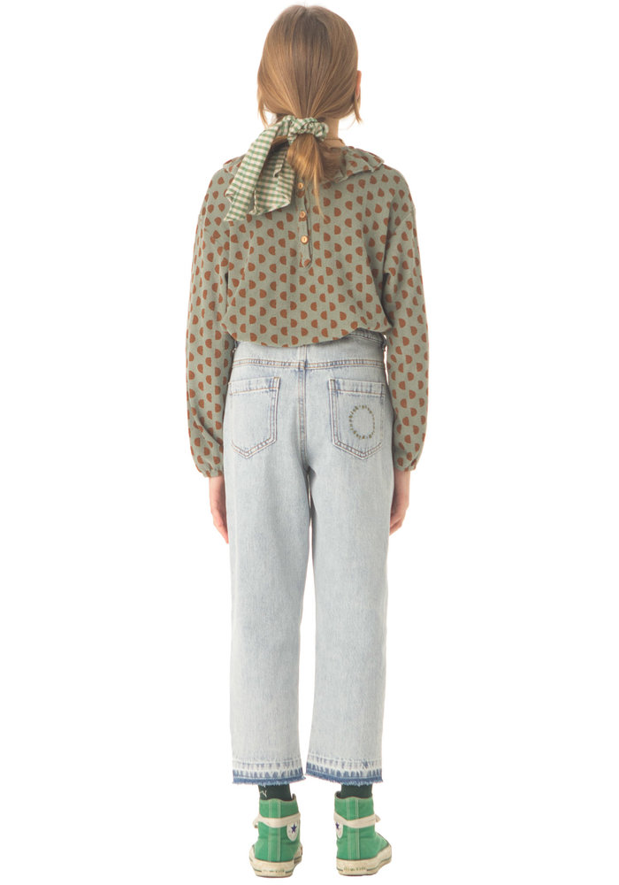 PIUPIUCHICK mom fit trousers | washed light blue