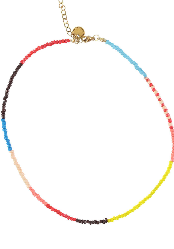 PIUPIUCHICK two necklaces | multicolor glass beads