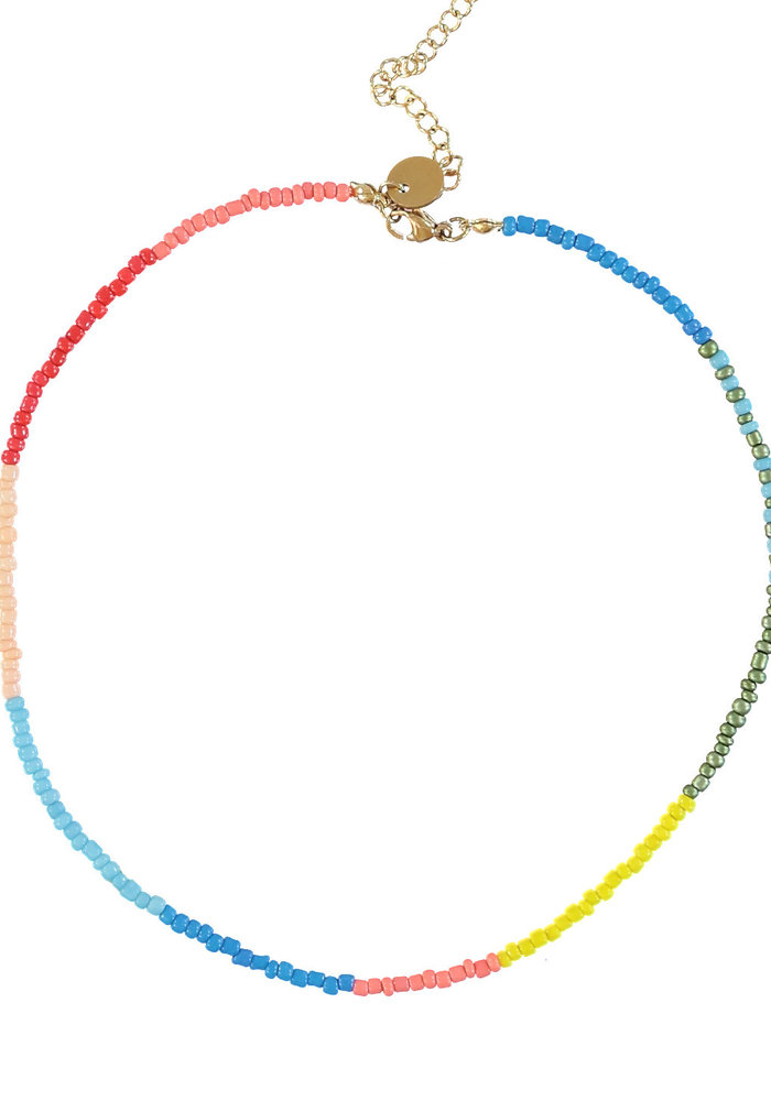 PIUPIUCHICK two necklaces | multicolor glass beads