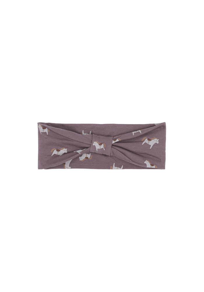 House of Jamie Bow Tie Headband Plum Dala Horse