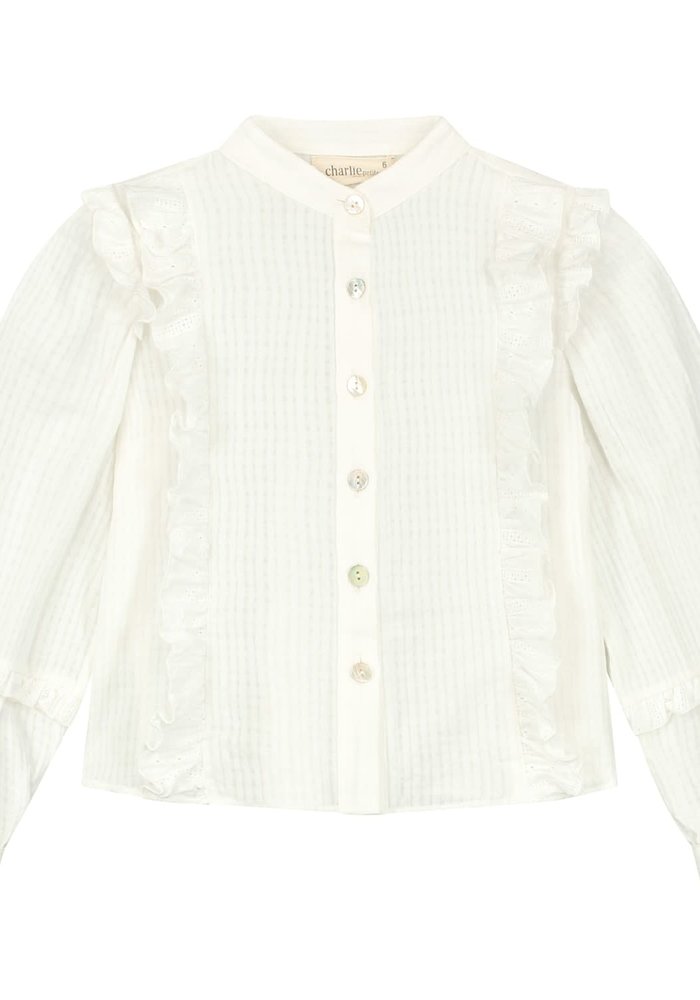 Charlie Petite Blouse Charmaine White Embroidery