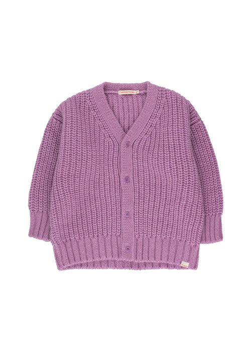 TINYCOTTONS TINY COTTONS SOLID CARDIGAN VIOLET