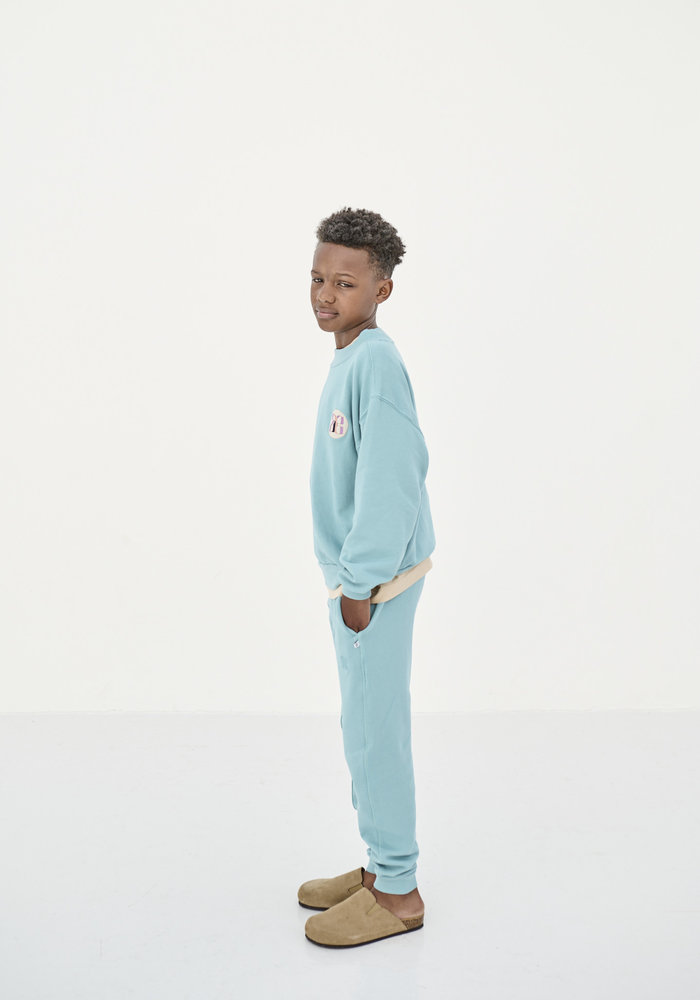 REPOSE AMS 11.  JOGGER GREYISH TURQUOISE