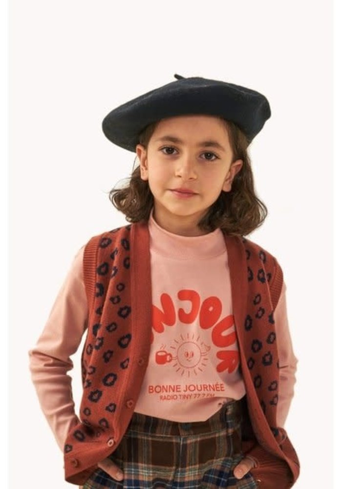 TINY COTTONS BONJOUR MOCKNECK TEE