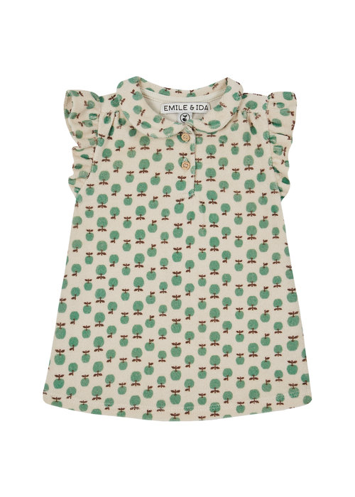 Emile et Ida EMILE ET IDA GREEN APPLE TERRY CLOTHES DRESS