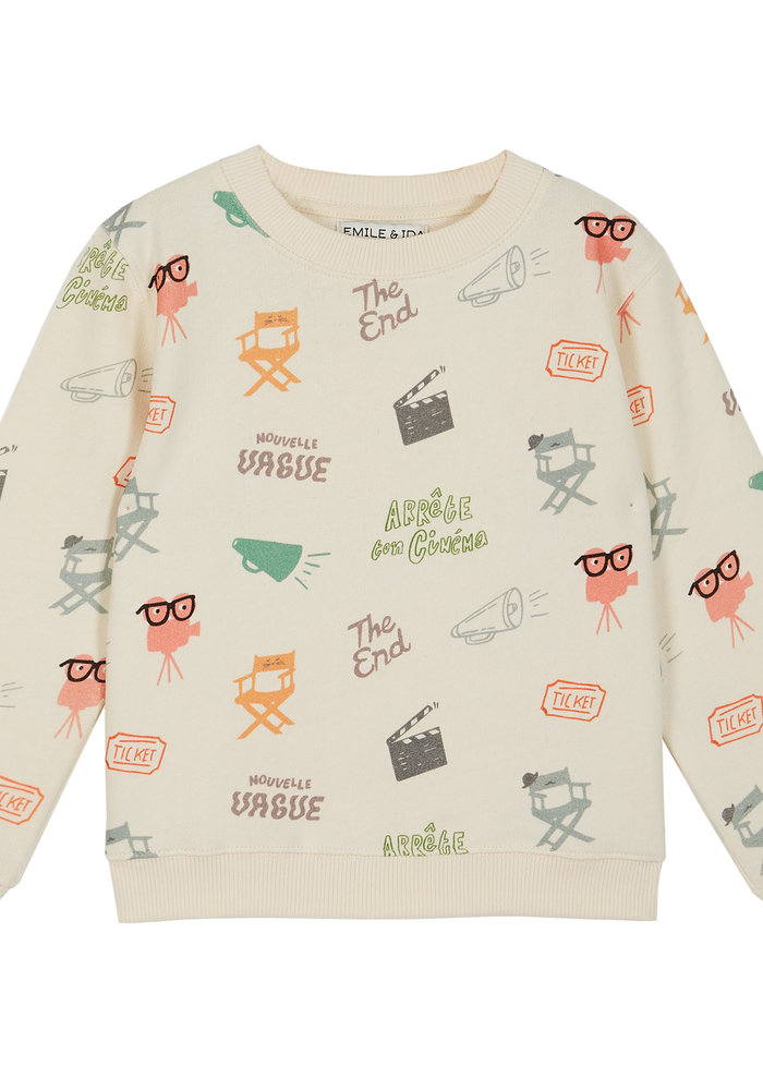 EMILE ET IDA "CINÉMA" ORGANIC COTTON SWEATSHIRT | 06 Y