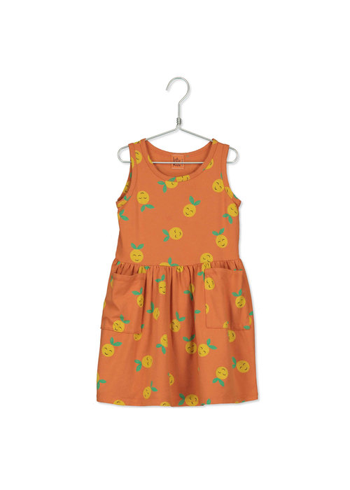 Lötiekids LOTIEKIDS DRESS SLEEVELESS POCKETS ORANGE