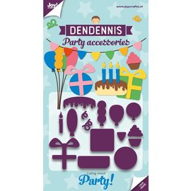Joy!Crafts Snijstencil - Dendennis Party - Feestaccessoires