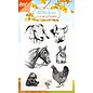 Joy!Crafts Clear stempel - At the Farm - Paard, konijn, geit