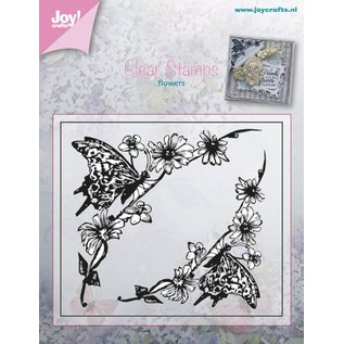 Joy!Crafts Stempel - bloemen met vlinders hoek