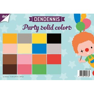 Dendennis Papierset - Dendennis Party solid colors