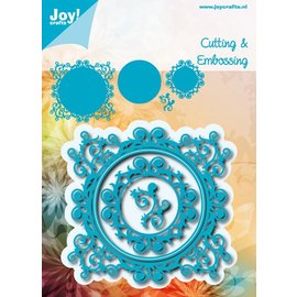 Joy!Crafts Snij- Embosstencil blauw met swirls