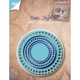 Joy!Crafts Snij- embos stencil (3st) - basis rond gaatjes