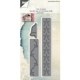 Joy!Crafts Snijstencil - Mix&Match - Rand ster +  Kerstklokken