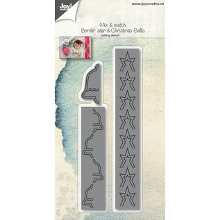 Joy!Crafts Snijstencil - Mix&Match - Rand ster +  Kerstklokken