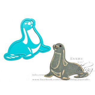 Joy!Crafts Snij-embosstencil - Zeehond, Dolfijn, Kwal