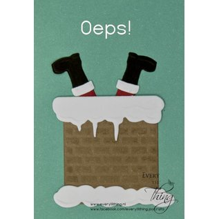 Joy!Crafts Stansmal Kerstman in schoorsteen