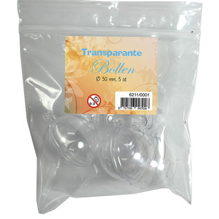 Joy!Crafts Transparante bollen 5 stuks