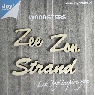 Joy!Crafts Woodsters - Houten woorden - Zee - Zon -Strand