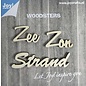 Joy!Crafts Woodsters - Houten woorden - Zee - Zon -Strand