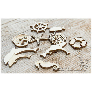 Joy!Crafts Woodsters - Figuren hout: anker - reddingsboei - stuurwiel