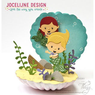 Snij-emb.stencil - Jocelijne - Zeemeermin - Kleine Suze