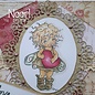 Joy!Crafts Snijstencil  - Ovaal Blauw met sierrand