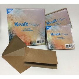 Joy!Crafts Kraftkaarten met envelop - 17x17cm