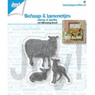 Joy!Crafts Snij-debosstencil- Schaap & lammetjes