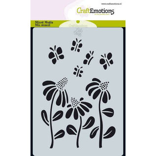 CraftEmotions CraftEmotions Mask stencil Bugs - bloem A6 Carla Creaties