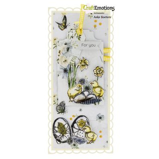 CraftEmotions Clearstamps Slimline - Paaseieren GB Dimensional stamp