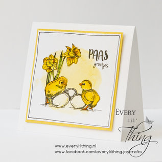 CraftEmotions Clearstamps Slimline - Paaseieren GB Dimensional stamp