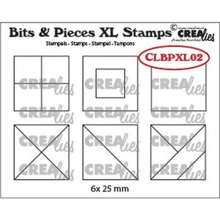 Crealies  Clearstamp Bits&Pieces XL no. 02 Vierkanten