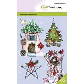 CraftEmotions Fairy house GB Dimensional stamp