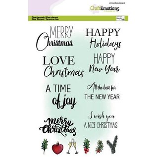 CraftEmotions Text Christmas cards (Eng) GB stamp