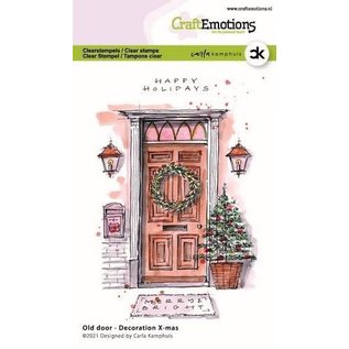 CraftEmotions Clearstamp A6 - Oude deur - Decoration X-mas Carla Kamphuis