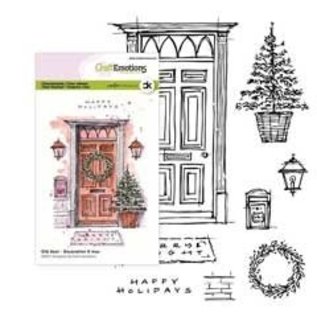 CraftEmotions Clearstamp A6 - Oude deur - Decoration X-mas Carla Kamphuis