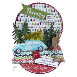 Joy!Crafts Stansmal - Auto met kerstboom 1