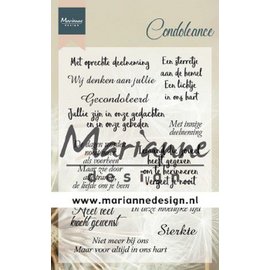 Marianne Design Clear stamp Condoleance teksten
