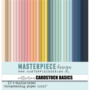 Masterpiece Design Papiercollectie Cardstock Basics #1 12x12 15vl