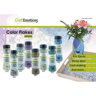 CraftEmotions Color Flakes - Graniet Wit Grijs Paint flakes 90gr