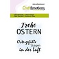 CraftEmotions Clearstamps -  Text Frohe Ostern DE 6x7cm