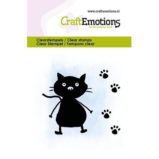 CraftEmotions Clearstamps - Kitty & paws 6x7cm