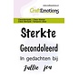 CraftEmotions Clearstamps - Tekst Sterkte Gecondoleerd NL 6x7cm