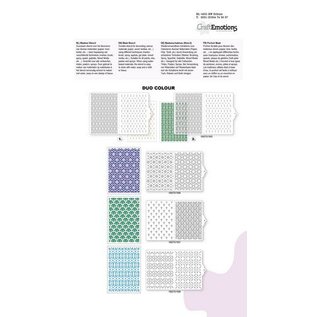 CraftEmotions Mask Stencil Duo Colour patroon Nr.8 2xA6