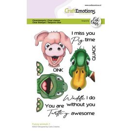 CraftEmotions Clearstamps A6 - Funny animals 1