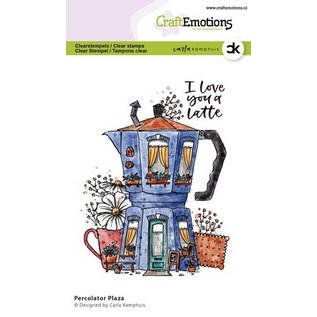 CraftEmotions Clearstamps A6 - Percolator Plaza Carla Kamphuis