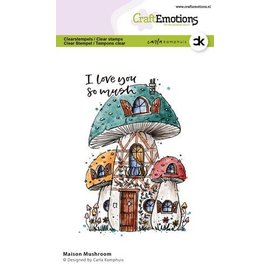 CraftEmotions Clearstamps A6 - Maison Mushroom